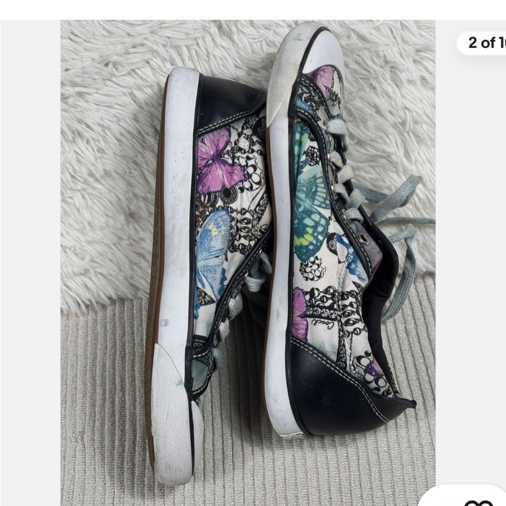 Coach Women's Multicolor Butterfly Sneakers - Picture 2 of 8